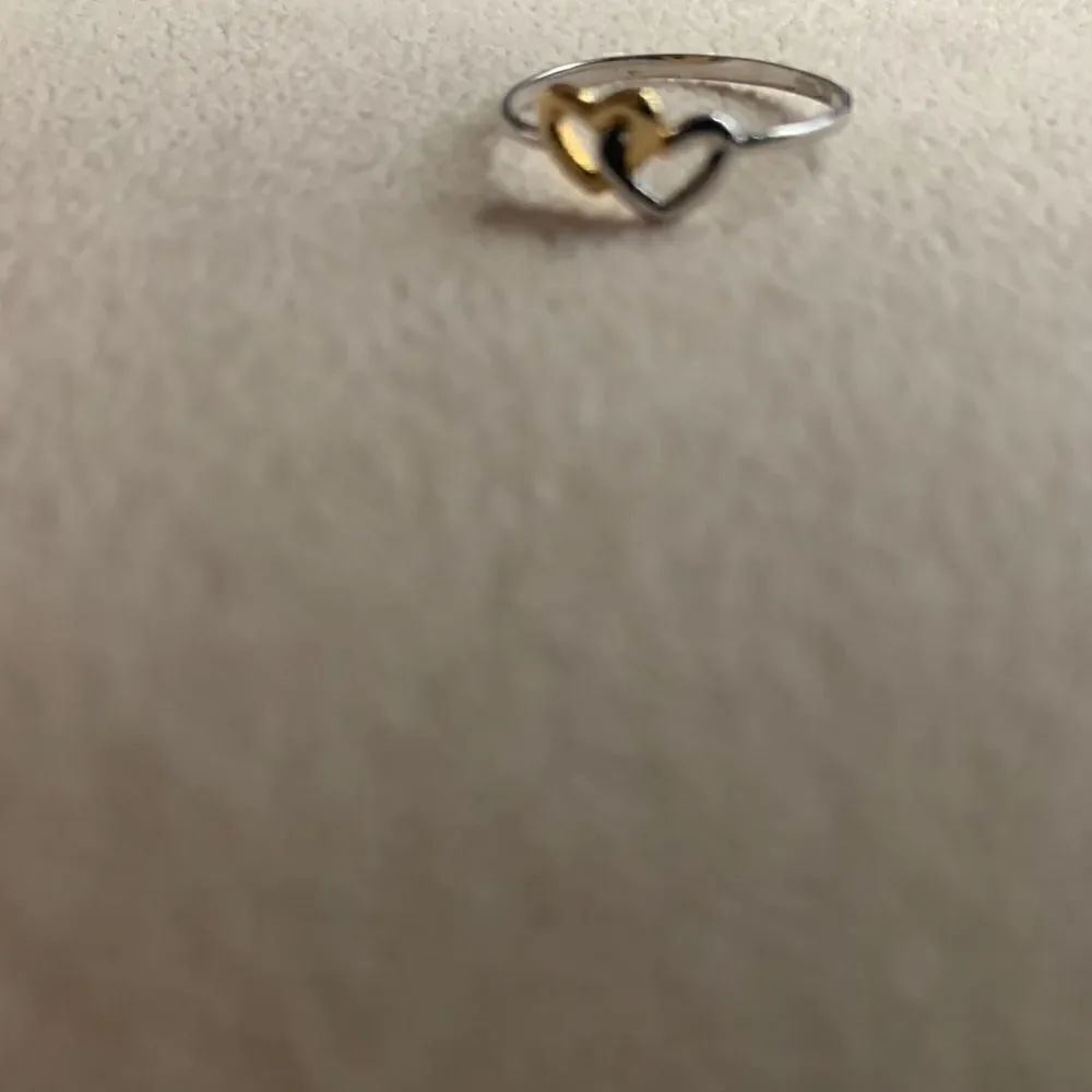 Double heart Ring 14k solid gold perfect gift - Picture 5 of 10